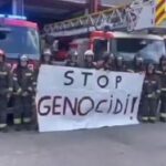 Барселона говорит нет геноциду в Газе.Пожарные Барселоны протестуют против геноц…
