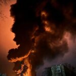 В Змиеве Харьковской области «Герани» ударили по нефтебазе#баргузин #Украина #Zл…