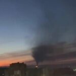 Два украинских БПЛА ударили по территории нефтебазы в южной части Луганска, сооб…