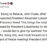 Трамп анонсировал встречу с Лукашенко на заседании Совета мира.«На прошлой недел…