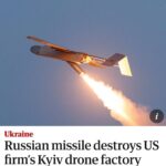 Российская баллистическая ракета уничтожила в Киеве завод беспилотников Terminal…