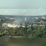 Момент первого и второго удара по Кривому Рогу, снятые в непосредственной близос…