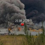 Склад с продукцией сети супермаркетов Varus в Борисполе был уничтожен обстрелом,…