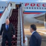 Кадры прибытия Михаила Мишустина в Таджикистан.Видео: Правительство России/ТАСС…