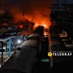 Последствия удара по вокзалу в Днепропетровске.Поражен состав, били реактивными …